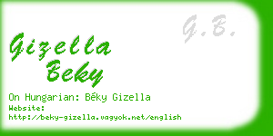 gizella beky business card